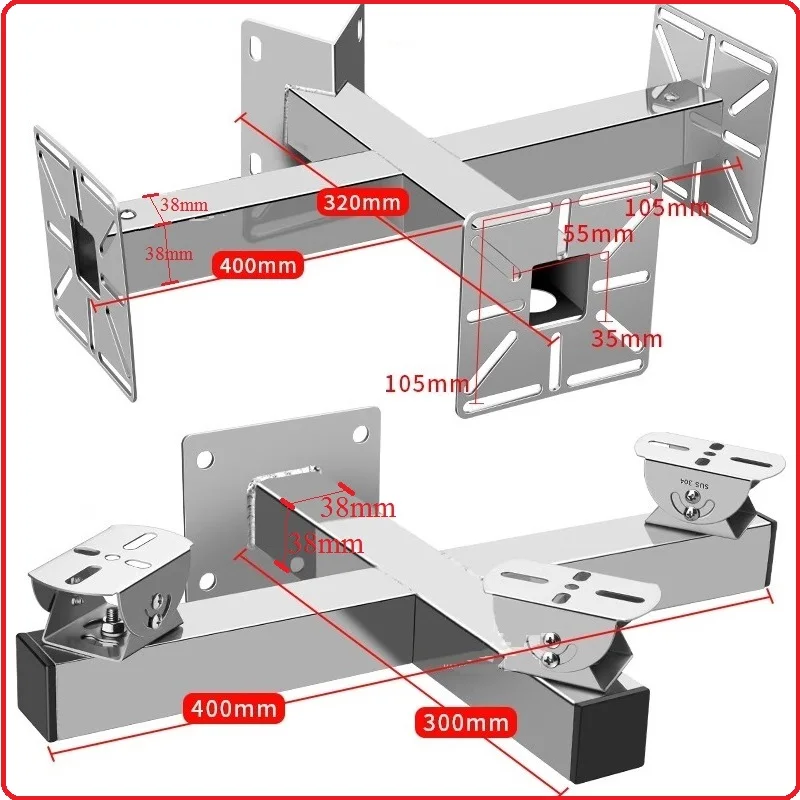 

Explosion-Proof SUS304 Stainless Steel Wall / Rod Bracket, for 2 / 3 directions Mount CCTV Camera, Replace Hikvision, Top Qualit