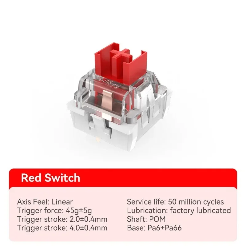 For Attack Shark Customized Hot-swappable Mechanical Keyboard Shafts Linear Mahjong Tone Glazed Switch Axis DIY Tactile HIFI