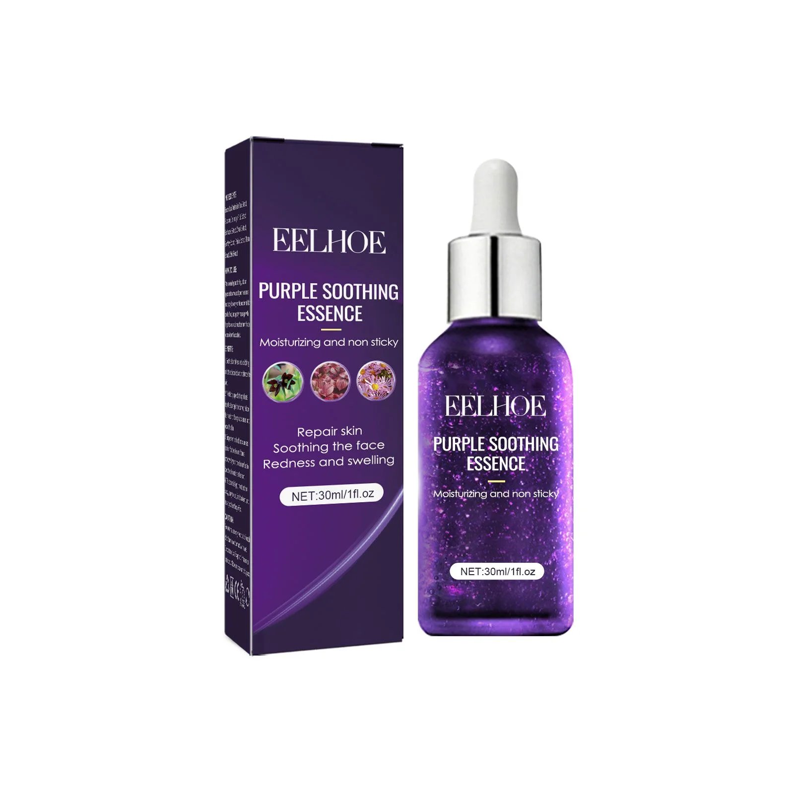 

EELHOE MultiPurple Repair Serum Fade Erythema Repair Skin Barrier Smooth Skin Hydrating Essential Oil 2pcs