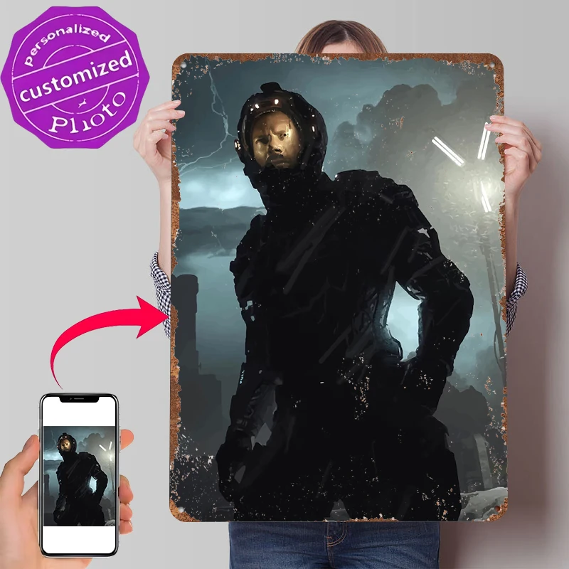 The Callisto Protocol Printed Poster Customized Wall Art Retro Vintage Metal Tin Signs for Home Decoration Gaming Wand Deko Room