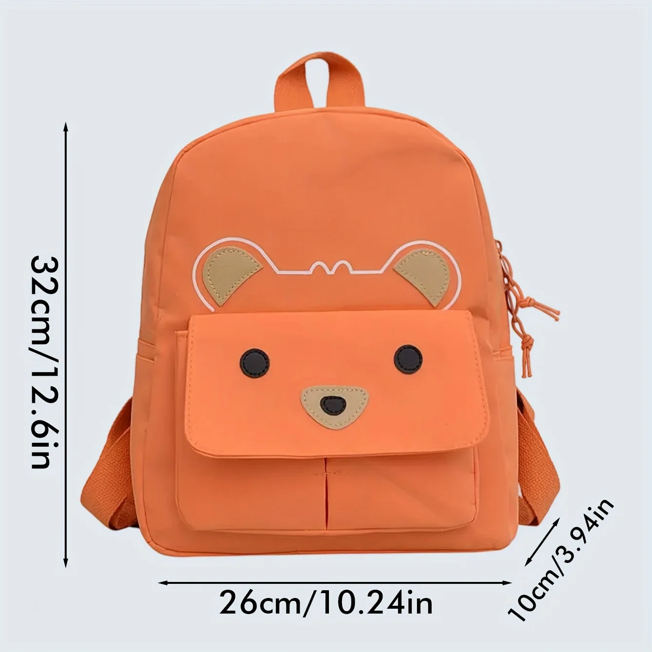 Cute Bear Backpack - Bear Head Design, Personalized Embroidered, Large Capacity for Autumn Outings, Travel & Daily Use
