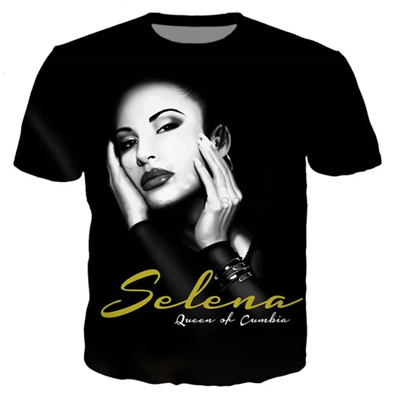 

Harajuku Singer Selena Quintanilla Pop T Shirt Men Women 3D Print T Shirts Unisex Harajuku Style Streetwear