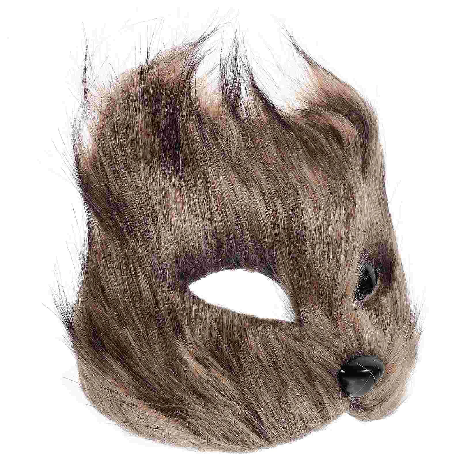 

1PC Realistic Fox Animal Half Face Mask Carnival Photo Booth Props Masquerade Accessories Halloween Costumes Mask for Women