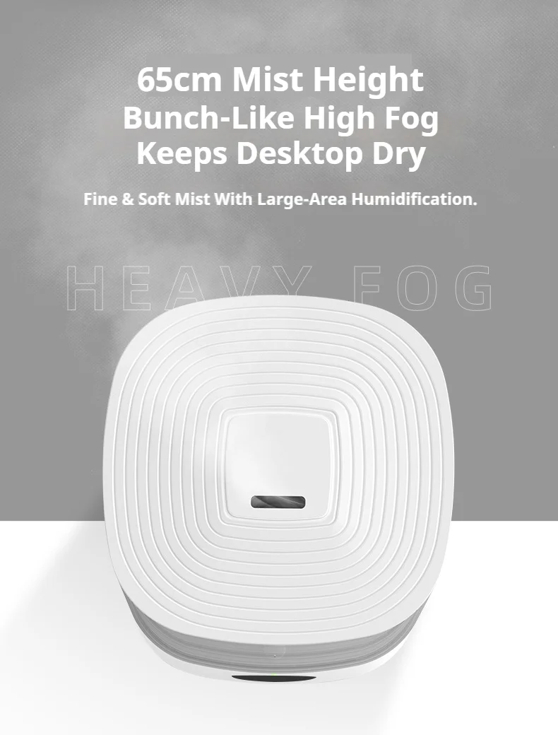 4L Touch Control Auto Shut Off Ultrasonic Air Humidifier With Colorful Mist Spray Maker for Home