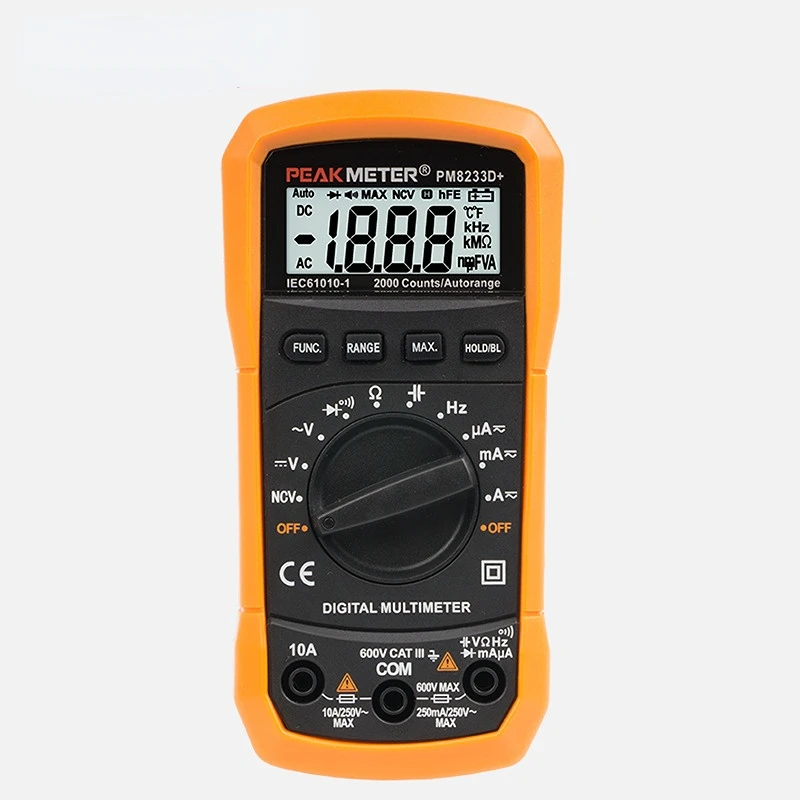 Multímetro Digital de Alta Precisão Gama Automática Capacitor Ncv Especial para Eletricistas Pm8233d Mais
