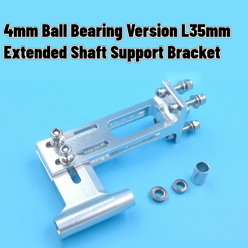 4mm L35mm Ball Bearing Version Extended Shaft Bracket RC Model Gasolin Boat Racing O-boat Propeller Support Frame
