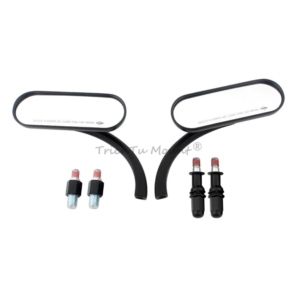 Motorcycle Mini Oval Rearview Mirror End Side Mirrors Accessories Fit For Kawasaki VN2000 Vulcan VN1600 VN1500 VN900 VN800 VN400