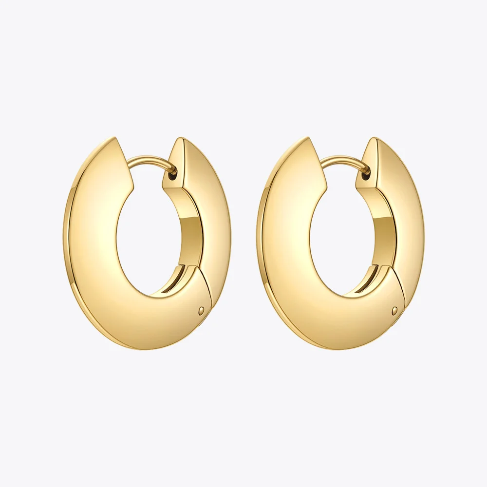 ENFASHION Piercing Stud Earings Stainless Steel Circle Earrings For Women Gold Color Pendientes Fashion Jewelry Gifts E211334