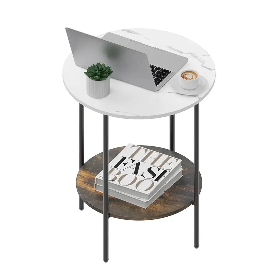 

Tables Living Room Sturdy SideTable with Metal Frame, Modern Small Sofa amp Bedside Table,MultiFunctional Round Coffee Table for
