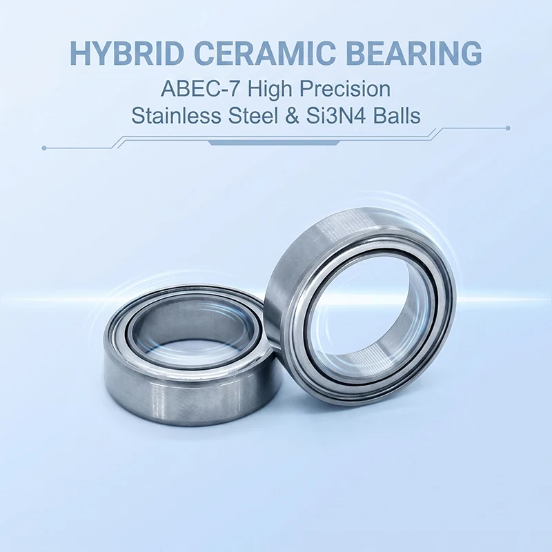 

10pcs ABEC7 Ball Bearing 5x10x4 SMR105ZZ Stainless Steel Hybrid Ceramic Bearing 5*10*4 SMR105C ZZ RC Bearing MR105 L1050 ZZ
