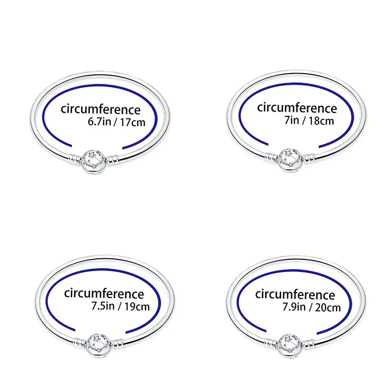 925 فضة 17-20 سنتيمتر الكلاسيكية مجموعة مع الزركون درب التبانة سوار صالح Charms بها بنفسك Charms الخرز موضة النساء مجوهرات