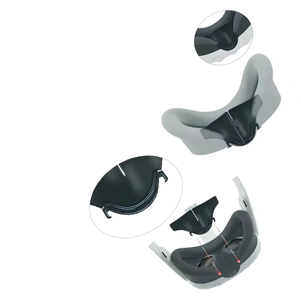 

Silicone Nose Pad for Meta Quest 3 VR Headset Anti-sweat Replacement Nose Cover Washable for Quest 3 Accessories Black