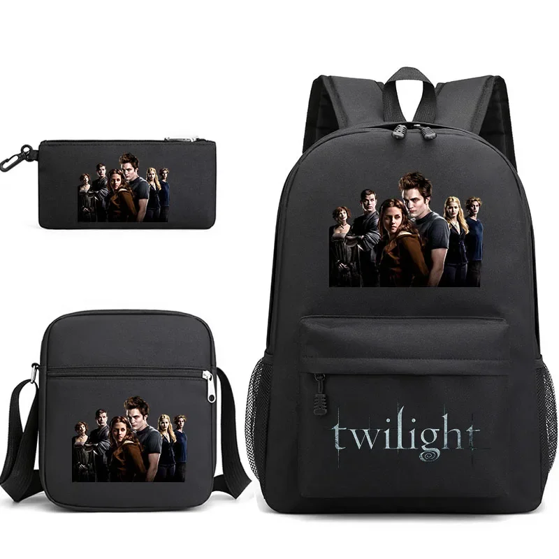 

3pcs Twilight Bookbag Kids Backpack Student Boys Girls School bags Shoulder Bag Set Daily Backpacks Mochilas