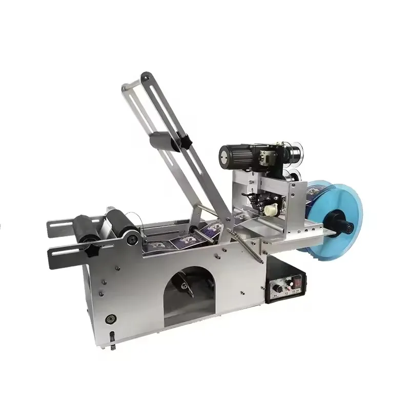 Semi-automatic Round Bottle Coding and Labeling Machine MT50 Self-adhesive Label Small Glass Bottle Manual Labeling Machine