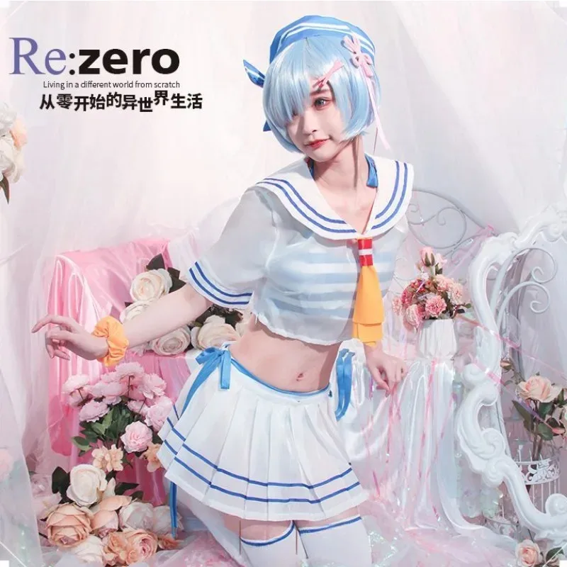 Anime "Re:Life - Starting from Zero in Another World" REM Cosplay Costume Dress, suitable for Halloween anime festival parties