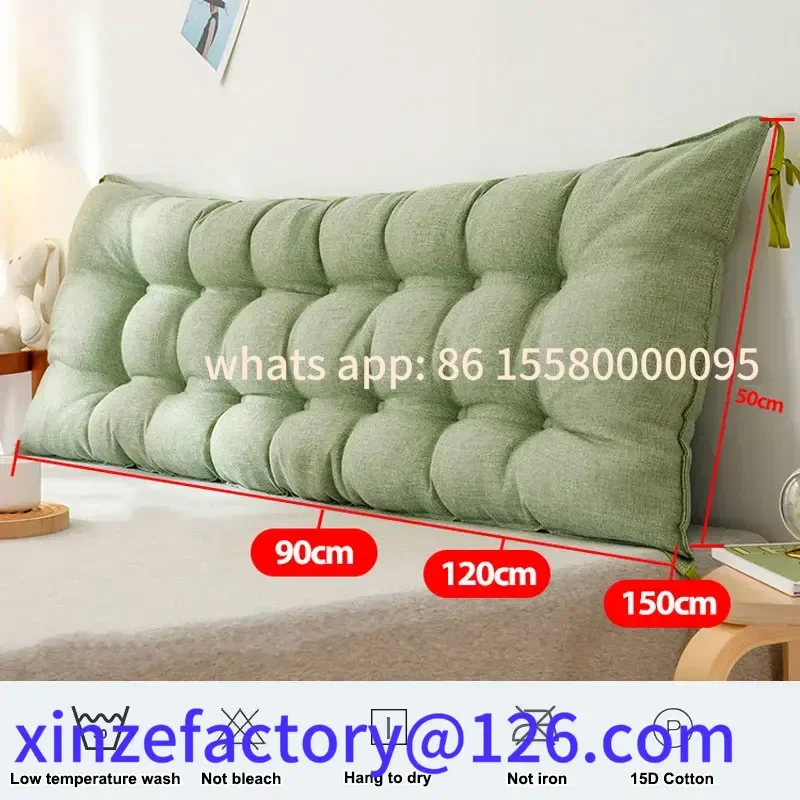 Customizable Rectangular Headboard Reading Body Pillow, Bedside Lumbar Chair, Reading