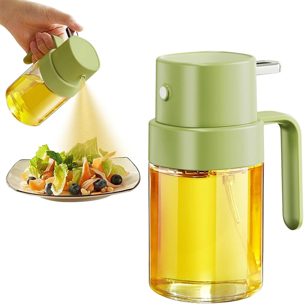 1pc Oil Sprayer For Cooking Glass Olive Oil Spray Bottle Plastic 13.6*6.4cm Olive Oil Sprayer Seasoning Tools Oil Bottle
