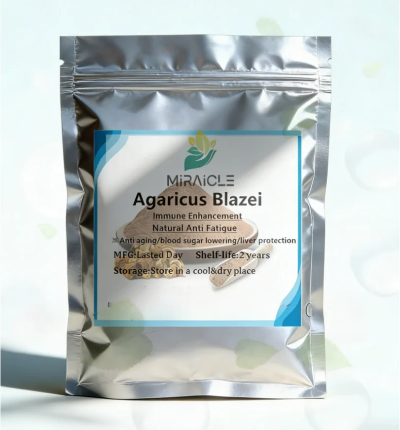 Empaque Personalizado en Bolsa de Aluminio para Extracto de Agaricus Blazei en Polvo Natural, Envase para Botella de Energía Natural