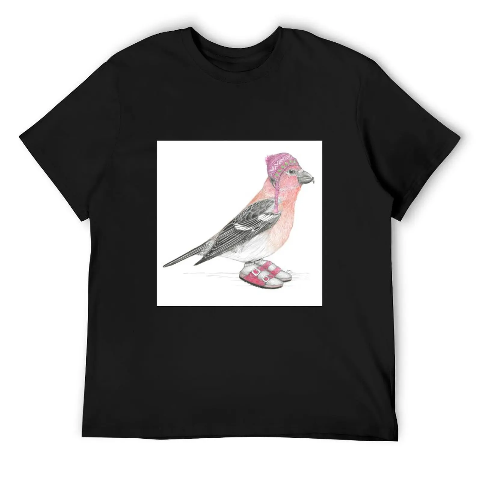 White Winged Crossbill in Sandals T-Shirt graphic t shirts customs shirts graphic oversized t shirt men