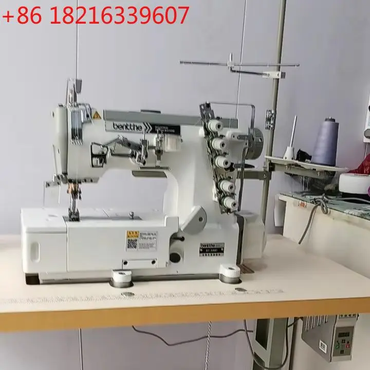 YAO NEW 500 Direct Drive Overlock Machine Cover Stitch 3-needle-five-thread Fabric Clothing Cuffs Industrial Sewing Machine 220V