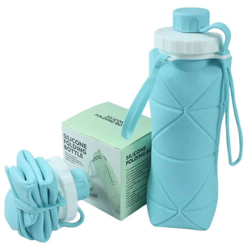 Silicone folding water cup portable cup outdoor sports travel kettle telescopic cup
