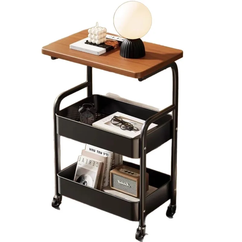 

Bedroom, living room, bathroom, floor-to-ceiling removable snack storage rack, two-layer trolley