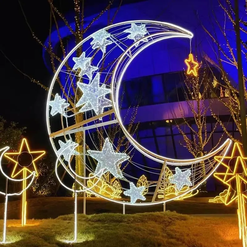 Custom Outdoor Light Emitting Diode IP65 Moonstar Modeling Light Landscape Lighting Decoration Dream Lighting Festival Theme