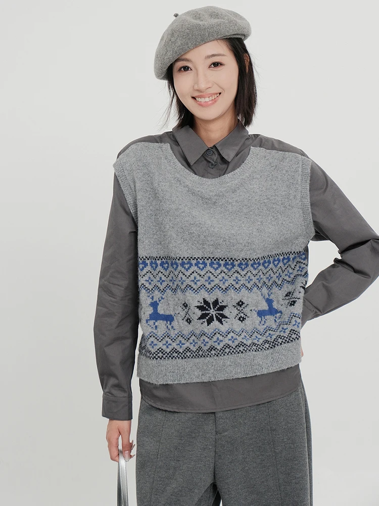 

Женский свободный вязаный свитер-худи Bukhara Original, коллекция Зима 2025, из полиэфирного волокна, новый, повседневный, длинный рукав