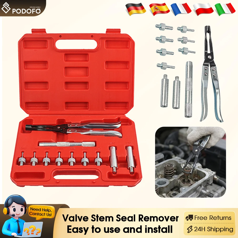 Stahlwille Podofo 11pcs Valve Stem Seal Remover Long Valve Plier Oil Seal