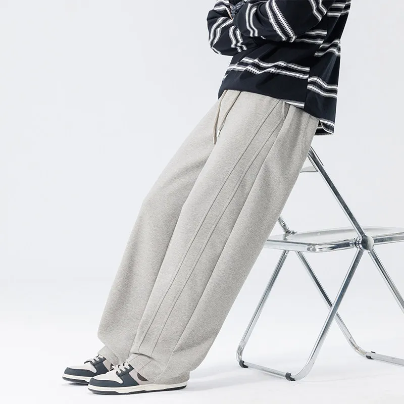 

ey Wide Leg Men's Casual Pants Spring Autumn 2026 New Loose Fit Straight Leg Long Trousers Versatile Comfortable Summer