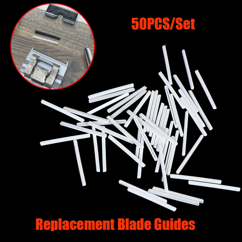 50Pcs/set Pet Clipper Blade Parts Replacement Pet Clipper Blade Guides Black White Pet Clipper Blade Accessories