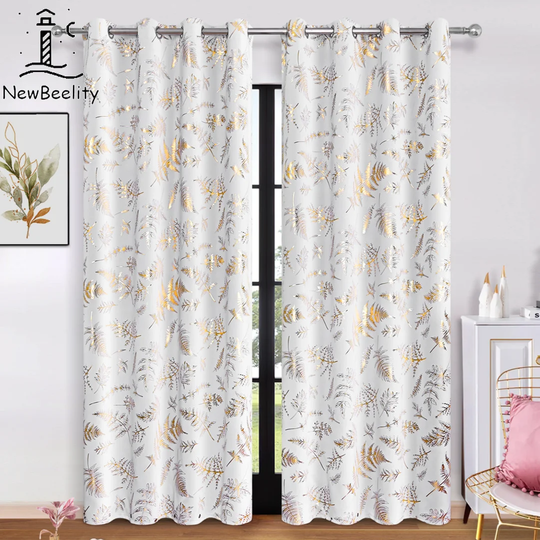 

Luxury Bronzing High Precision Blackout Curtains for Bedroom Living Room Balcony Window Decor Modern Solid Color Cloth Custom