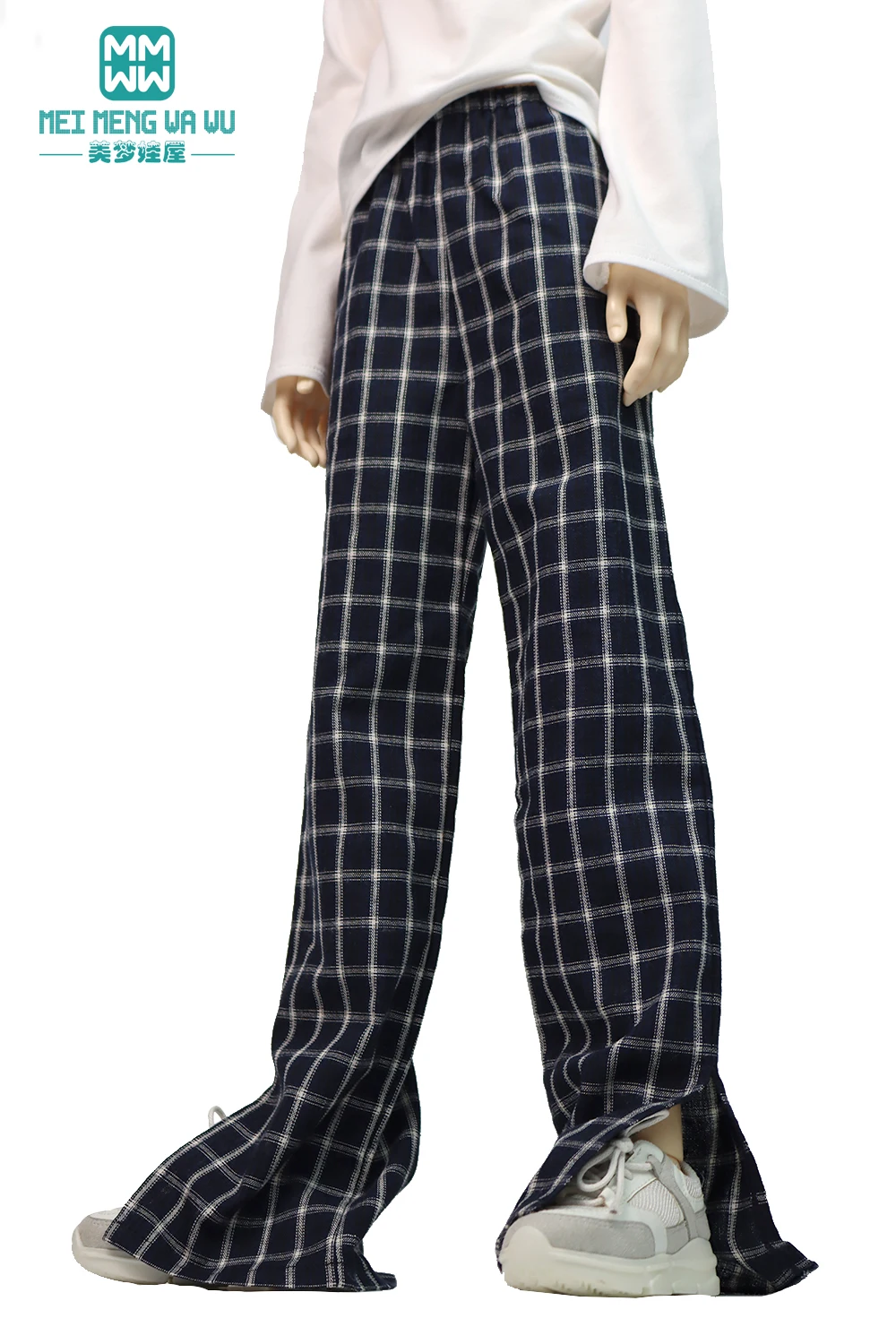 Se encaixa 68--70cm roupas de boneca bjd tio meninos calças casuais calças xadrez preto amarelo vermelho verde