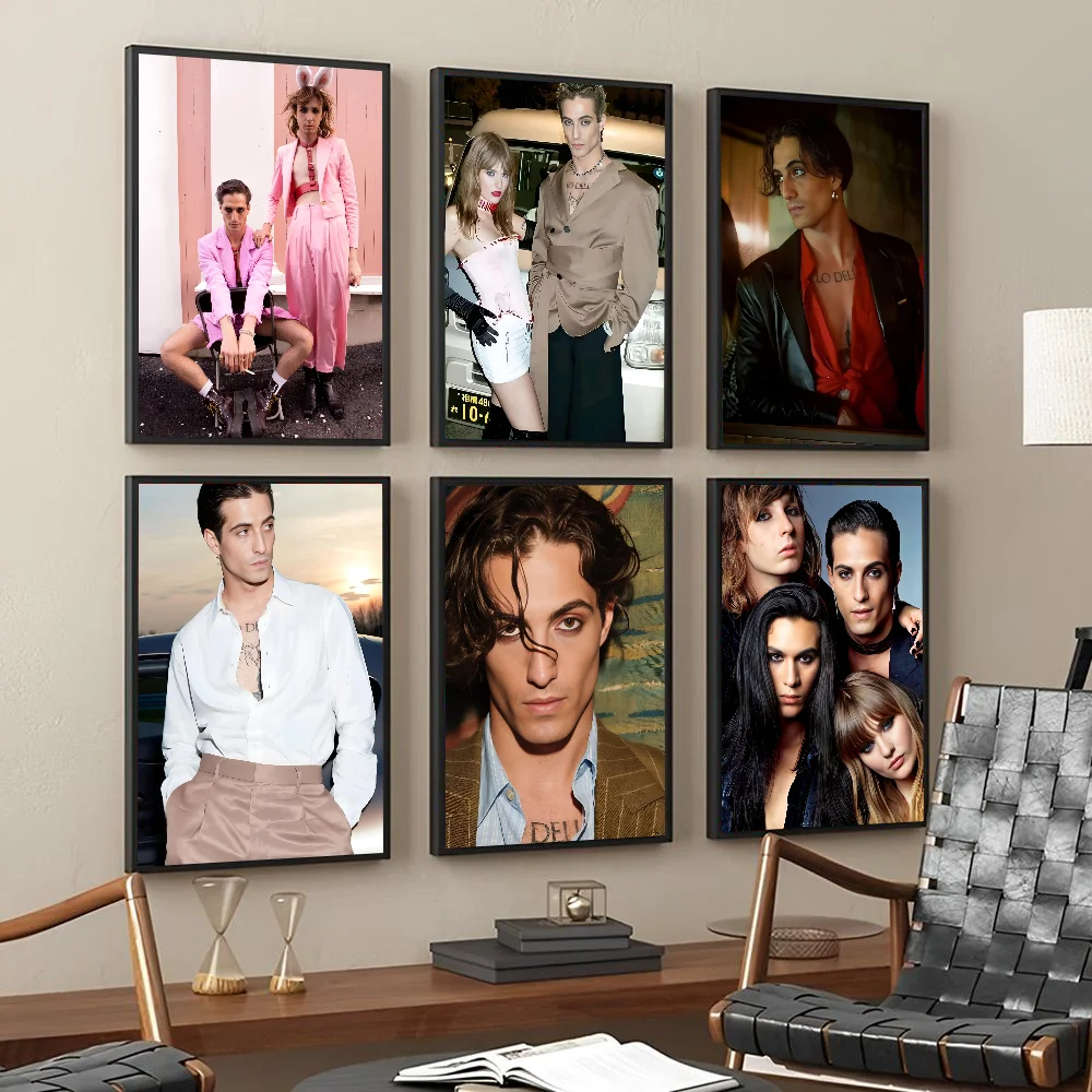 M-Maneskin D-Damiano David Poster Paper Print Home Living Room Bedroom Entrance Bar Restaurant Cafe Art Painting Decoration