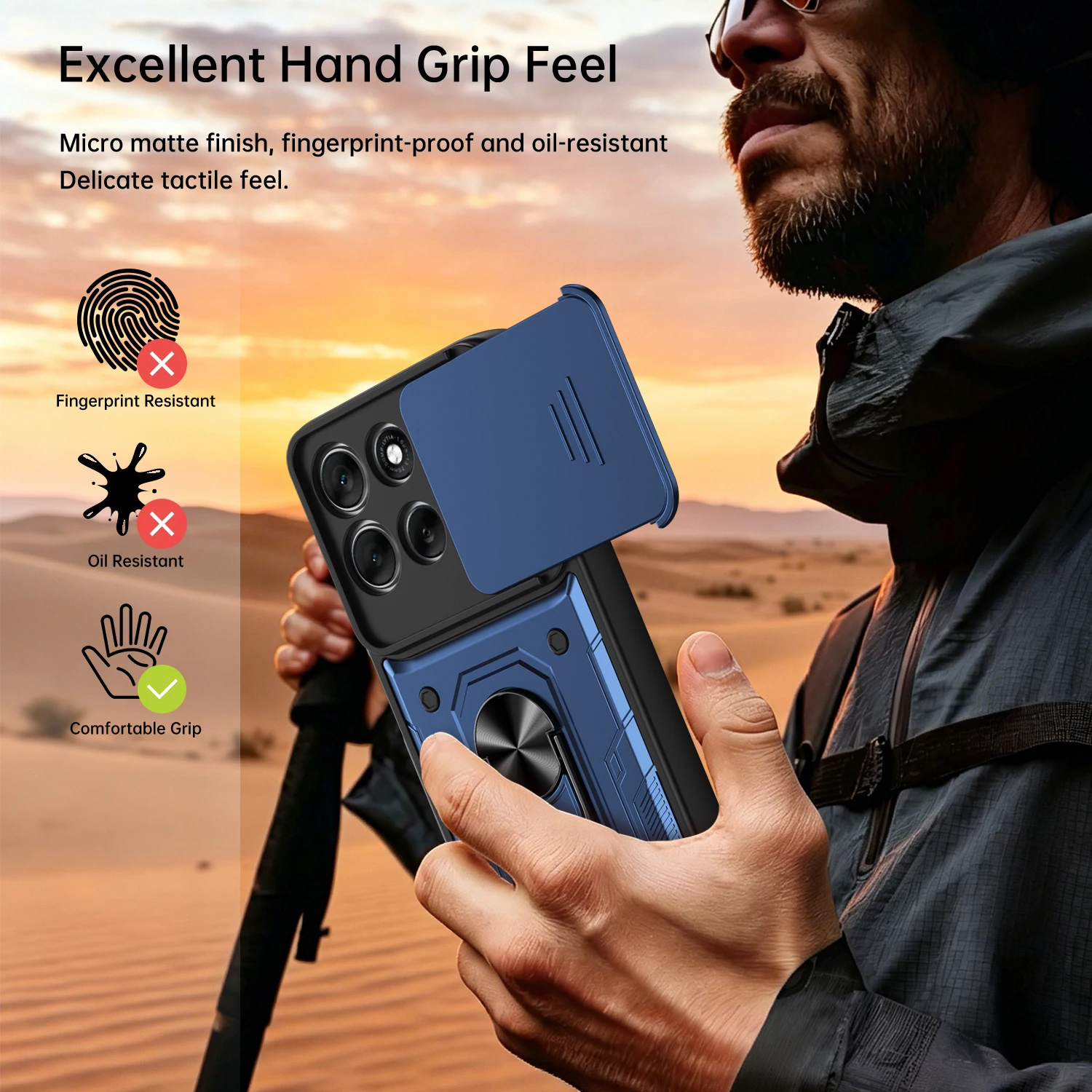 Stoßfeste magnetische Schutzhülle mit Kameraständer und Schiebeverschluss für Motorola G56 G85 G96 G67 G86 Power EDGE 60 70 PRO FUSION ULTRA – Detail 9