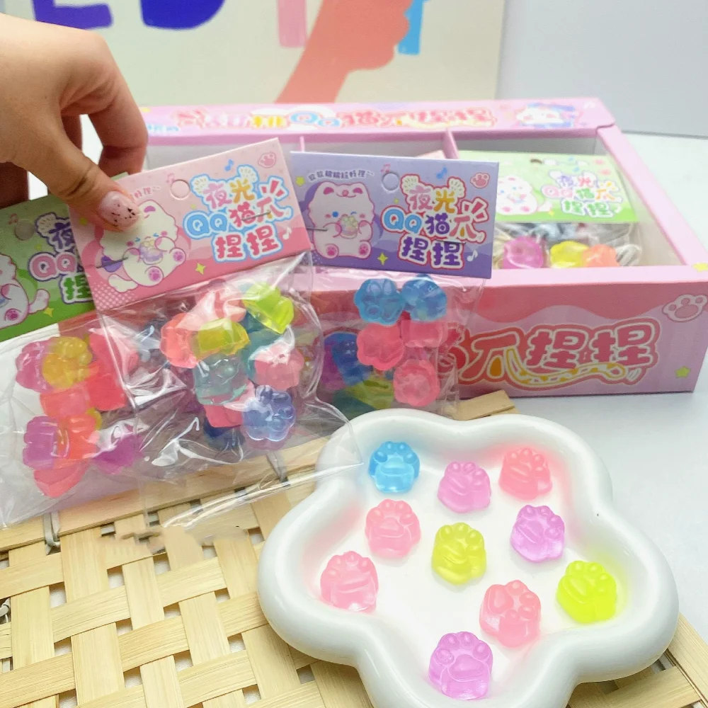

Kawaii Mini Fidget Toy Pinch Cat Paw Squeeze Toy Blingbling Медленный отскок Мягкая игрушка в подарок
