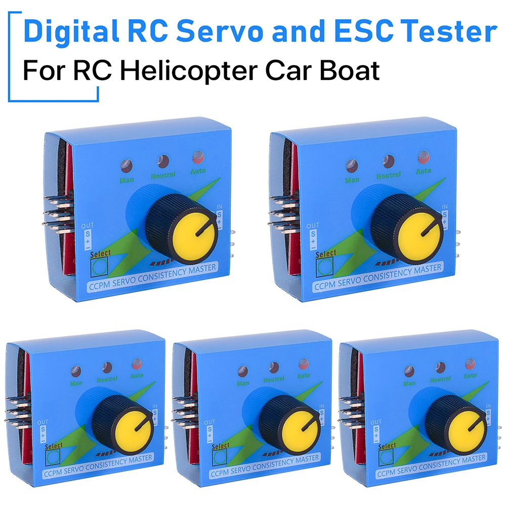 Servo Tester RC 3CH Digital Multi ESC Consistency Speed Controller Checker Adjustment Steering Gear CCPM for RC Helicopter Car