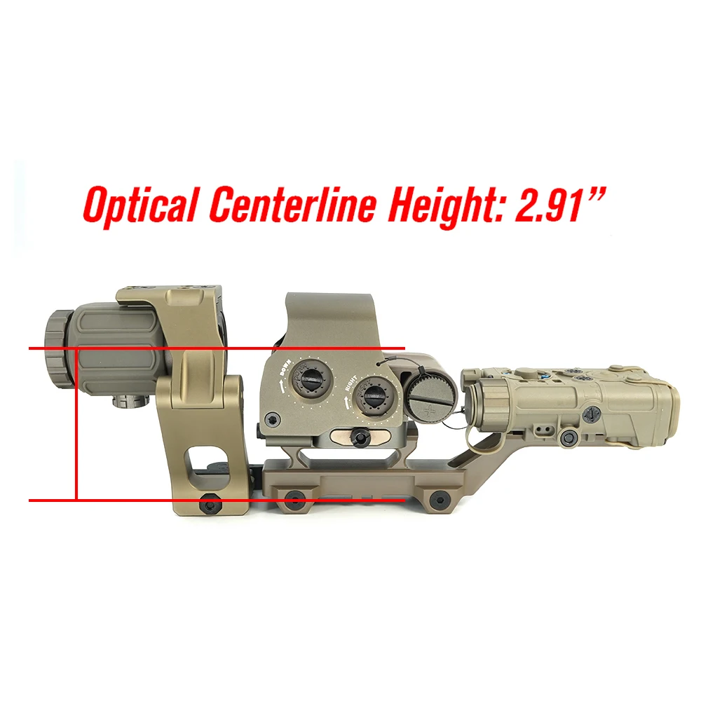 Imagem -03 - Tactical Gbrs Omni Ftc qd Mount para Lupa Scope Holywarrior s1 G33 G43 em 291 Centerline Altura bk Fde Combo 2024 Novo