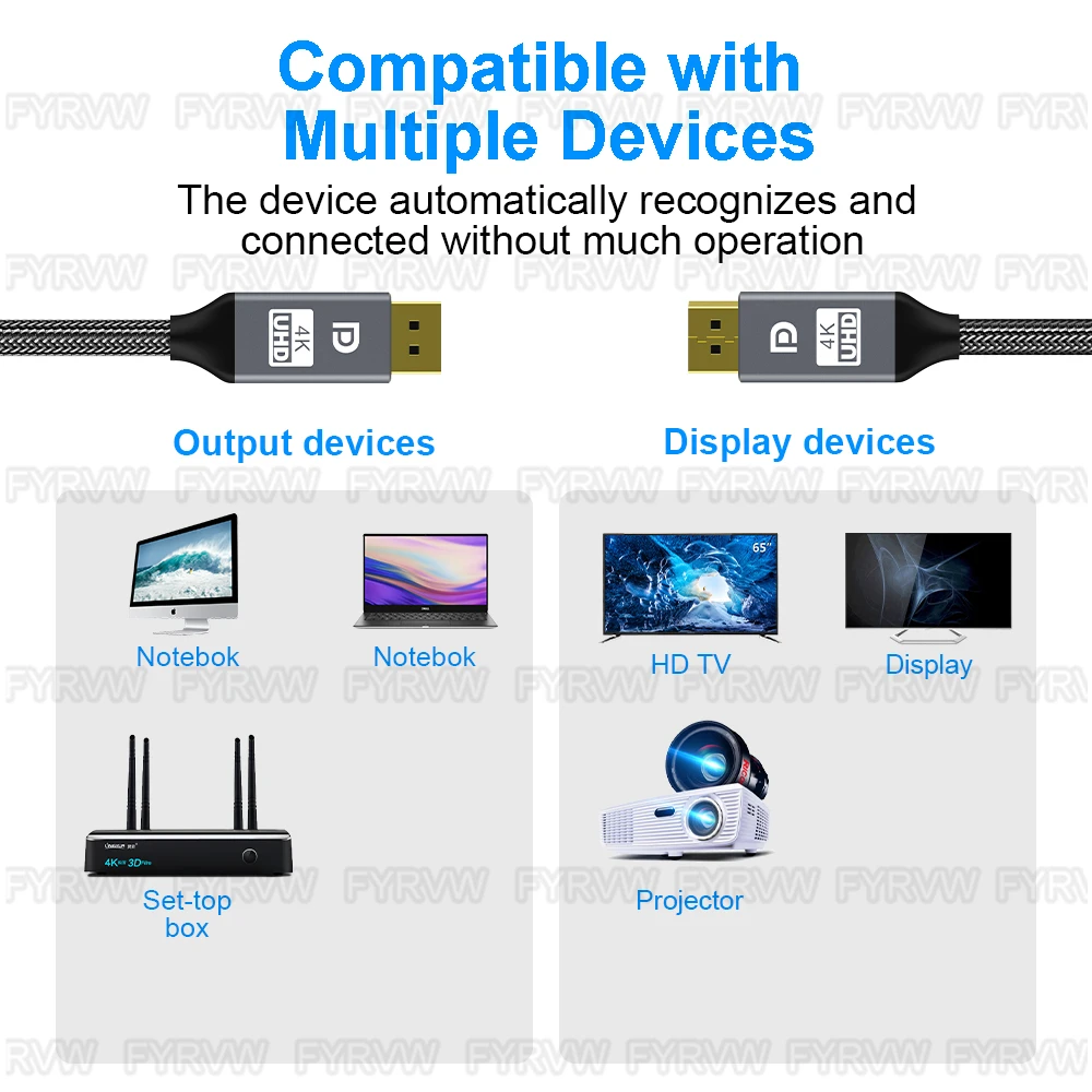 كابل Dp من displayport ، hz ، 8k ، 4k ، من من من من من نوع Dp ، hz ، محول للفيديو ، الكمبيوتر الشخصي ، الكمبيوتر المحمول ، التلفزيون