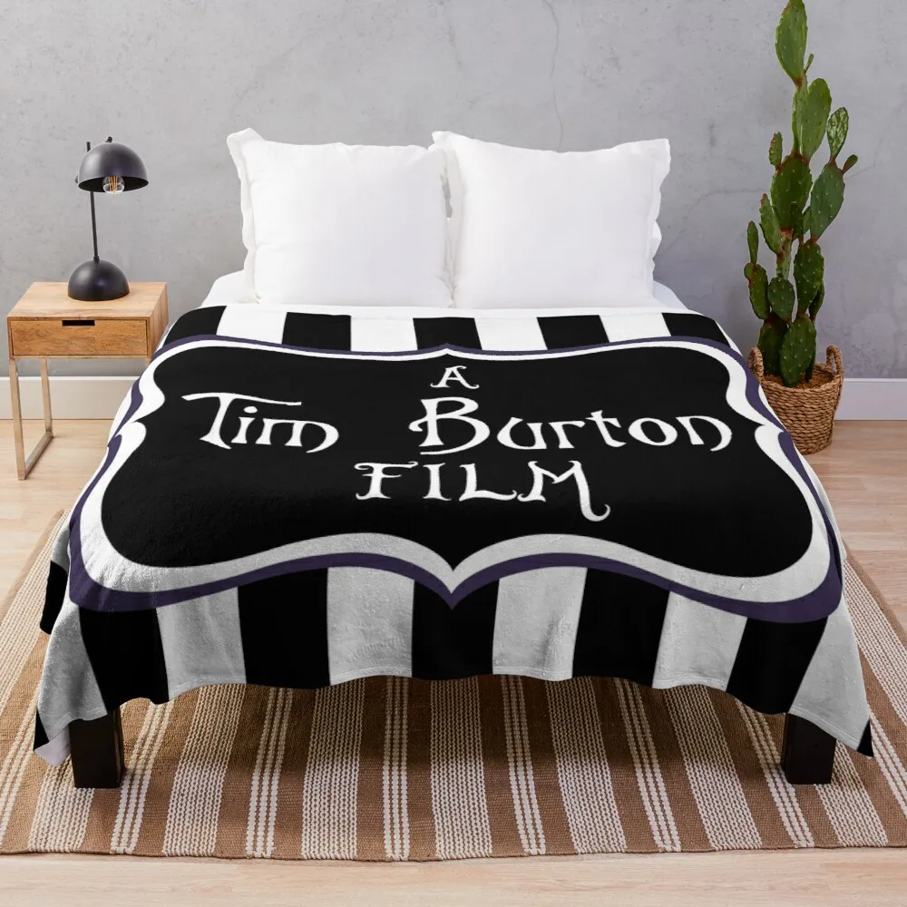 

A Tim Burton Film Throw Blanket Large blanket Large knit plaid