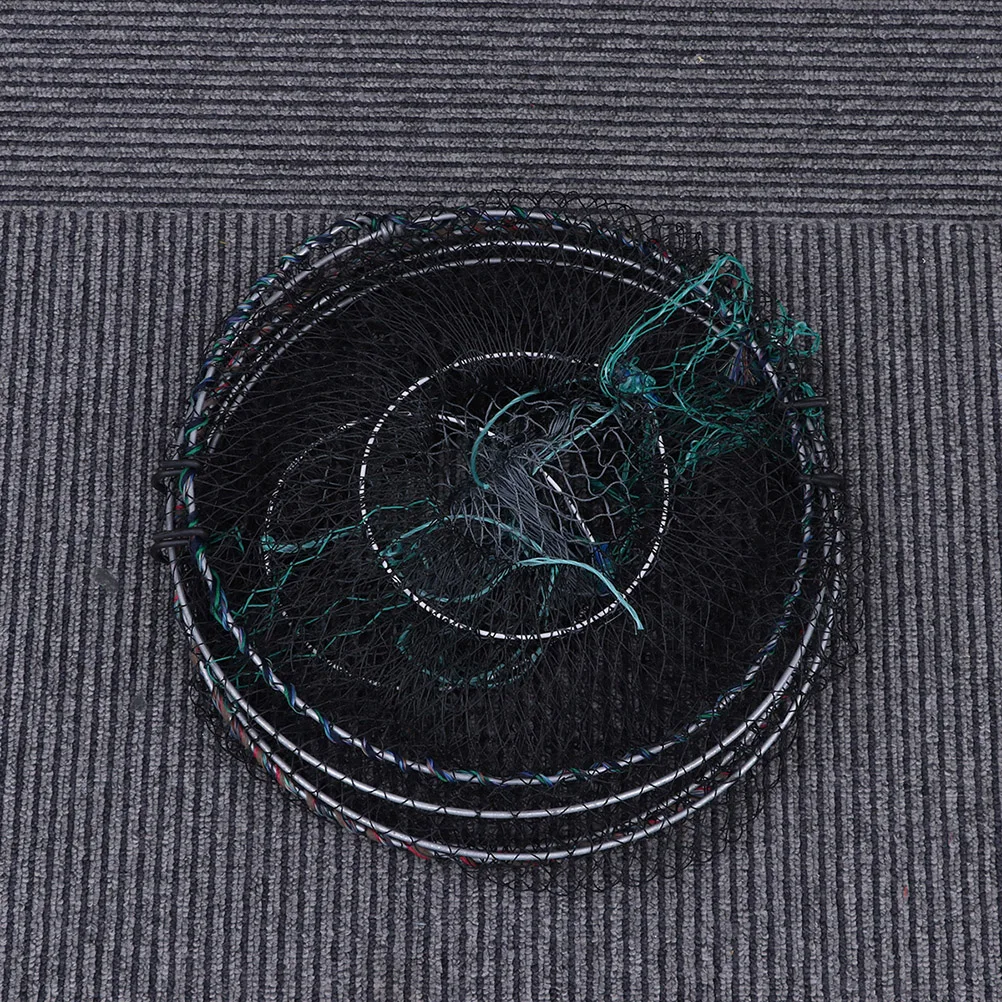 

2pcs Foldable Fishing Net Telescopic Mesh Trap Portable Shrimp Crab Lobster Net Galvanized Black Collapsible Saltwater