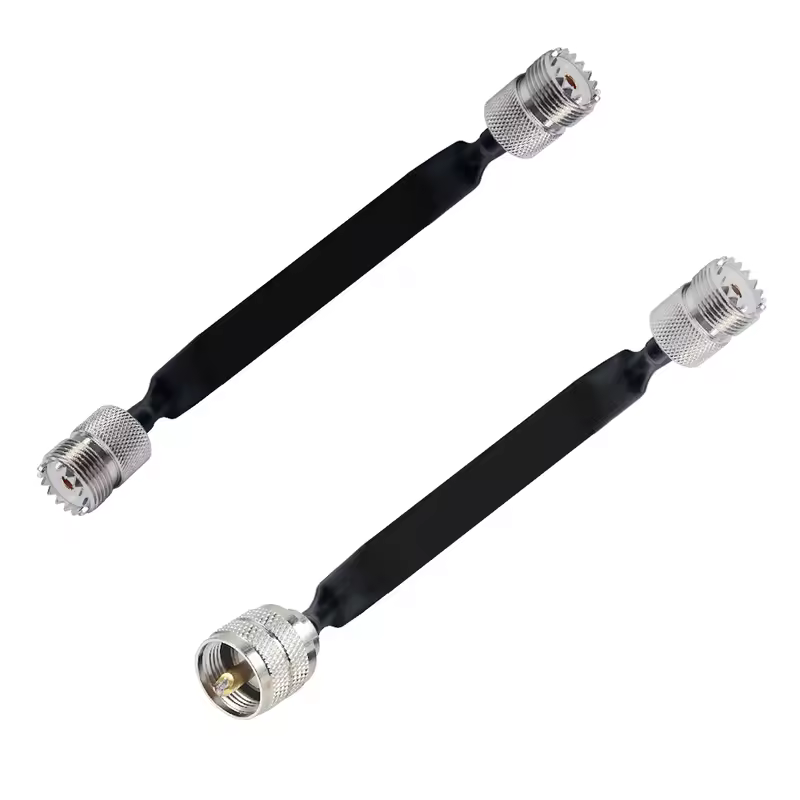 Window/Door Pass Through Flat RF Coaxial Cable SO239 UHF Female to UHF Female Male  PL259 50 Ohm RF Coax Pigtail Extension Cord - Image 2