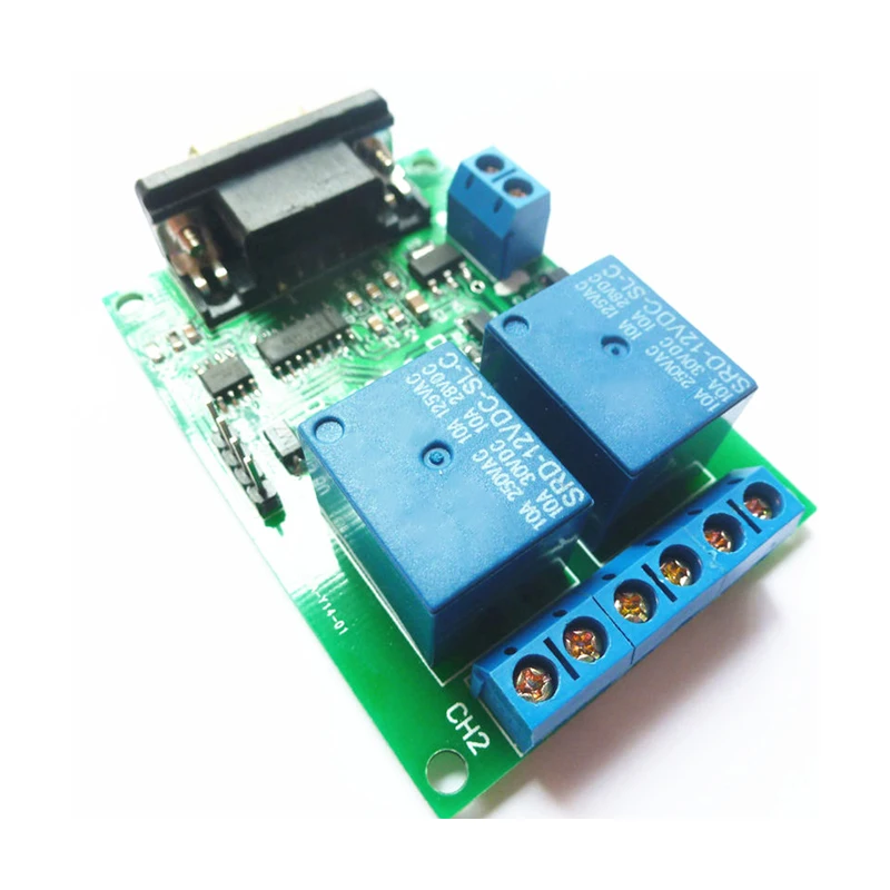 2-way Serial Port RS232 Relay UART Protocol DB9 Interface Remote Control Switch Smart Home Automation