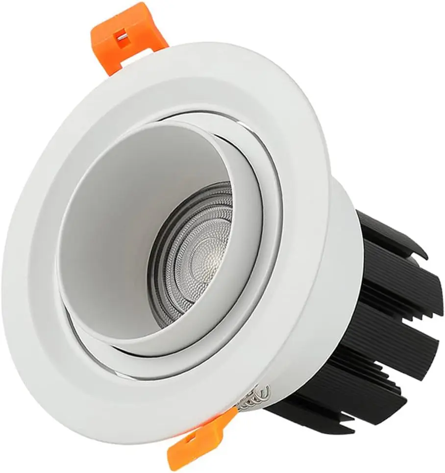 JOYINLED Zoom Ceiling Light Adjustable Spotlight LED Embedded Downlight Focusing Spotlight COB Light Aisle Corridor Gallery