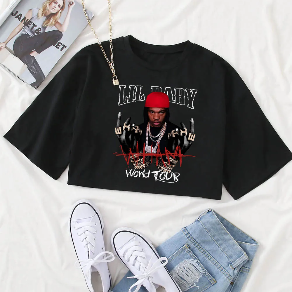 

Lil Baby WHAM Who Hard As Me Tour 2025 Crop Top Sexy Shirt for Summer T-shirt