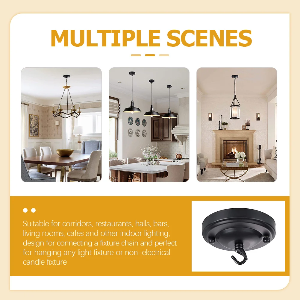 

Retro Ceiling Plate Hook Metal Structure Light Fixture Mounting Bracket Chandelier Canopy Pendant Decor Home Bar
