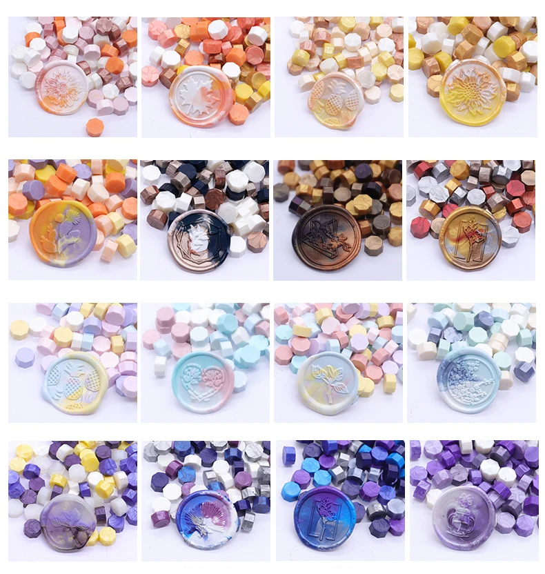 100Pcs Sealing Wax Beads Mixed Color Seal Stamp Material For Seal Scrapbook Wedding Party Cards DIY Gifts WrappingDecor