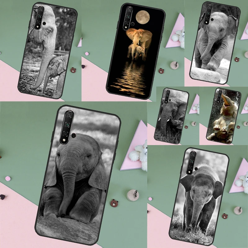 Baby Elephant Moon Case For Huawei Nova 8i 3i 11i 7i 9 10 SE 5T Y60 Y61 Y70 Y90 P60 Pro P40 P30 Lite P Smart Z