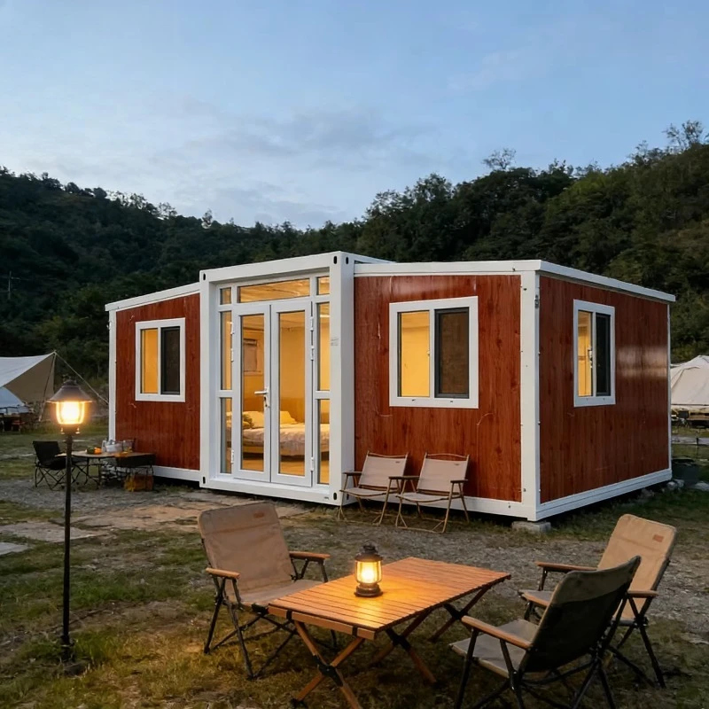 20ft Expandable Container House Luxury Holiday Villa 1 2 3 4 Bedroom Prefab Home Modular Steel Office Building Customized