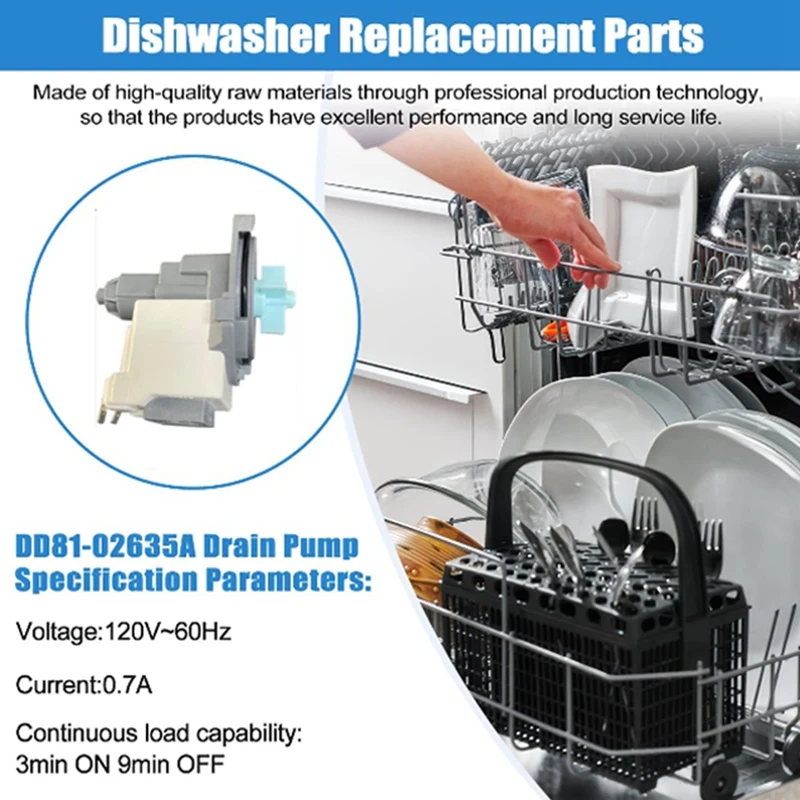 HOT！-DD81-02635A Dishwasher Drain Pump B20-3A01 For Samsung Dishwasher Drain Pump DW80R2031US/AA Dishwasher Replace Parts